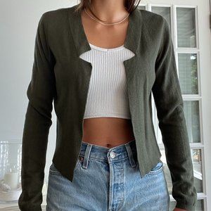 The Cutest Vintage Green Cardigan